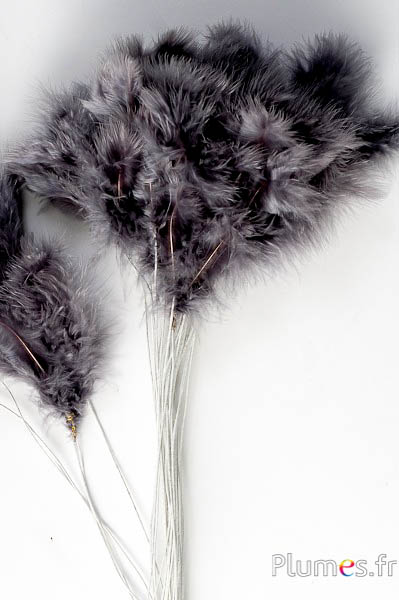 Panicule 3 plumes - hauteur 36 cm - anthracite
